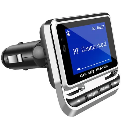 Wireless In-Car FM Transmitter Modulator LCD Screen Bluetooth MP3 Music Player • £21.48