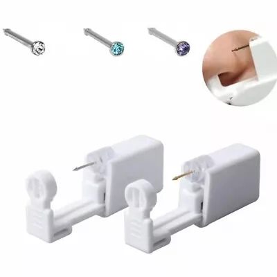 1 Latest Disposable Nose Ear Piercing Unit Earring Gun Kit Home Piercing Tool • £2.68