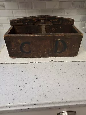 Vintage Wooden Tool Tote • $24