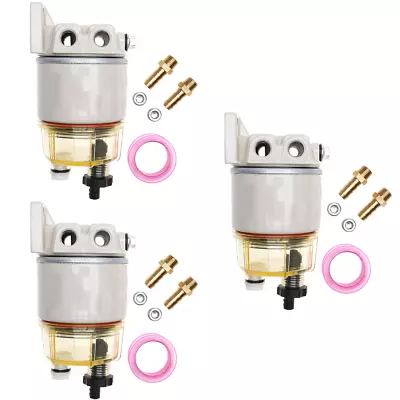 3 Water Separator FUEL Filter For RACOR R12T Marine Diesel Spin-on Housing 120AT • $56.49