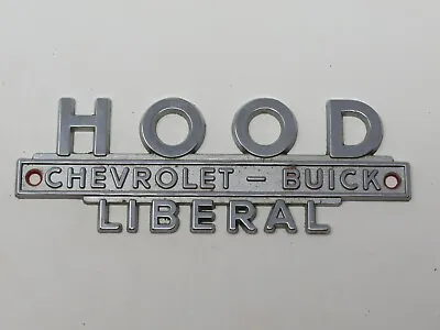 Vintage Hood Chevrolet Buick Kansas Car Dealership Metal Nameplate Emblem Badge • $42.96