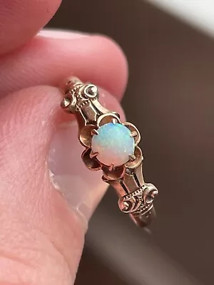 Victorian 10K Solid Gold Opal Ladies Ring Cool Piece! Sz 6.5- 1.2GR! • $152.50