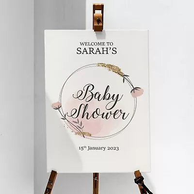 Personalised Baby Shower Welcome Poster Sign Decoration Print Picture - A5-A3 • £5.99