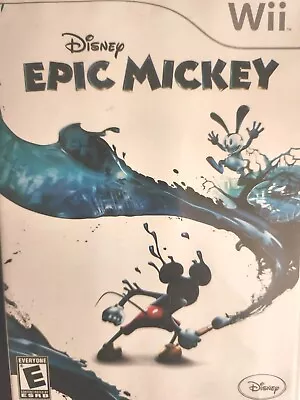 Disney Epic Mickey Nintendo Wii Game Complete - With Manual - CIB • $6.99