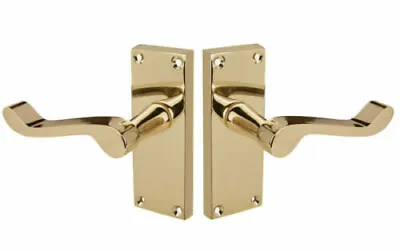 £7.49 • Buy Victorian Scroll Door Handle Set Brass, Polished Chrome, Satin Chrome,Matt Black
