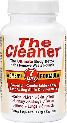 Century Systems The Cleaner Detox 7 Day Women's Formula 52 Vegetarian Capsules • $16.95