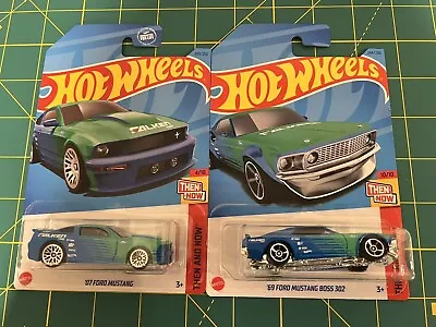 Lot Of 2 - 2023 Hot Wheels ‘69 Ford Mustang Boss 302 & ‘07 Ford Mustang Falken • $13.54