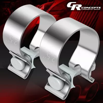 2x 2.5 ID 1.22  WIDTH T409 STINLESS STEEL MUFFLER EXHAUST PIPE NARROW BAND CLAMP • $11.16