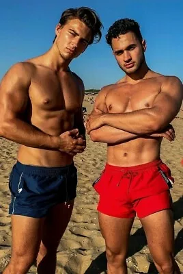 Shirtless Male Beefcake Athletic Muscle Beach Hunk Duo Jocks PHOTO 4X6 G440 • $4.99