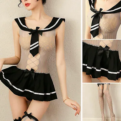 £12.05 • Buy Women's Sexy School Girl Uniform Night Club Cosplay Costume Outfit Lingerie Set