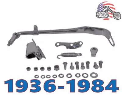 Chrome Replica Jiffy Kickstand Assembly Kit Pan Knuckle Shovel Head 50013-54A • $84.95