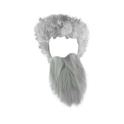 Hair And Beard Set Mustache Costume Makeup Fancy Dress Facial Hair False Beards • £10.64