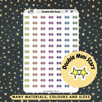 Double Mini Star Planner Stickers • $1.29