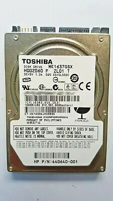 Mk1637gsx Hard Drive Toshiba 160gb Sata 2.5  5400rpm • £56.50