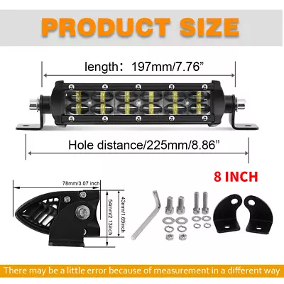 Slim LED Light Bar 8/14/22/32/52  Led Bar Spot Flood Combo Offroad 4x4 Truck SUV • $25.22