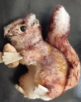 Vintage Steiff Mohair Squirrel Holding An Acorn No Tag 5 1/2  • $10