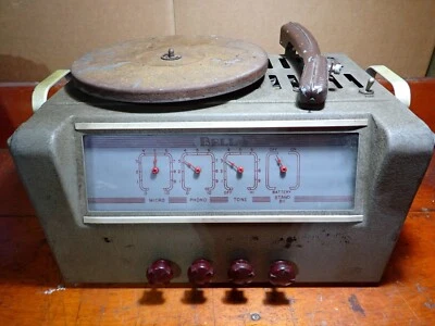 $350 • Buy Rare Bell 3723M Tube Amplifier W/Turntable Top Lid 6L6 Vacuum Tubes Untested