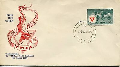 1955 YMCA World Centennial - WCS FDC Red • $7.50