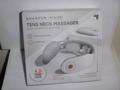 SHARPER IMAGE TENS NECK MASSAGER WIRELESS REMOTE - RECHARGEABLE W/ HEAT (sealed) • $24.99