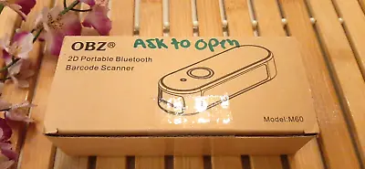 OBZ Mini 2D Bluetooth Barcode Scanner 2.4G Wireless  3-in-1 Portable M60 • $30.77