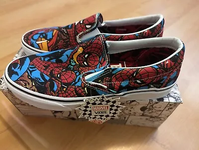 Vans X Marvel Spider-Man Classic Slip On Comic Print RARE Authentic NEW • $279.95