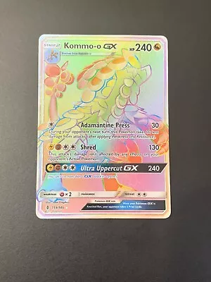 Pokémon TCG Kommo-o GX Guardians Rising 159/145 Holo Secret Rare • $6.75