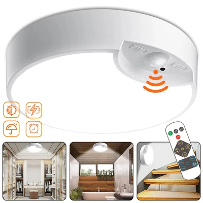 £27.23 • Buy LED Ceiling Light PIR Motion Sensor Dimmable Battery Bathroom Kitchen Hallway UK