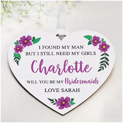 PERSONALISED Will You Be My Maid Of Honour Bridesmaid Gifts For Sister Friends • £5.99