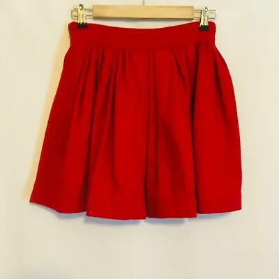 Ray Beams Japan Couture Skirt Red Mini Circle Skirt Size 0 Small  Wool  • $27