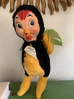 Vintage GUND Rooster Rubber Face Tagged Rare J. Swedin • $99.99