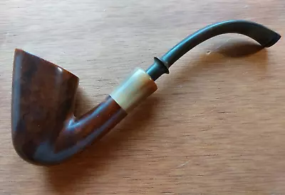Danish Estate Pipe SUPER 77 By W.O. LARSEN Bent With Horn Shank 1970s • $51