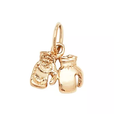 9ct Gold 10mm Plain Double Boxing Glove Pendant • £127.10