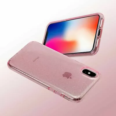 Fit IPhone X Xs Starry Glitter Case Clear Heavy Duty Shockproof TPU Bumper Cover • $11.99