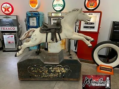 RARE 1950’s Merita Bread LONE RANGER Coin Op Kiddie Horse Ride Hy-Yo Silver Away • $2900