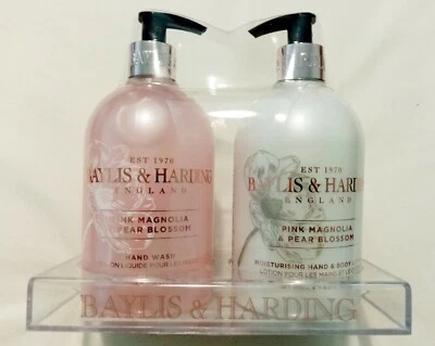 £10.67 • Buy Pink Magnolia And Pear Blossom Hand Wash And Lotion Set 500ml Baylis & Harding