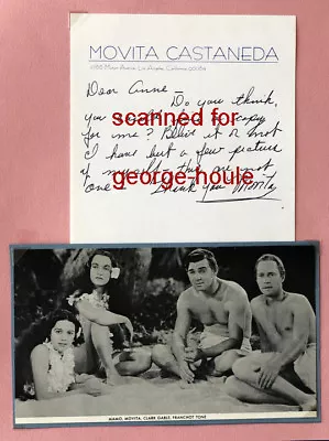 Movita Castaneda - Letter - Signed - Marlon Brando - Mutiny On The Bounty • $175