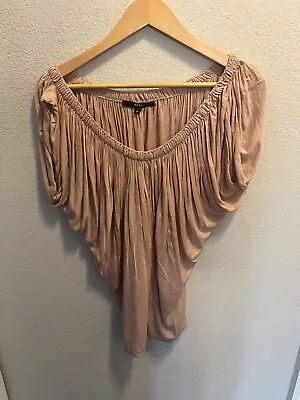 Vintage Gucci Dusty Pink Ruffle Bohemian Blouse Size M • $85