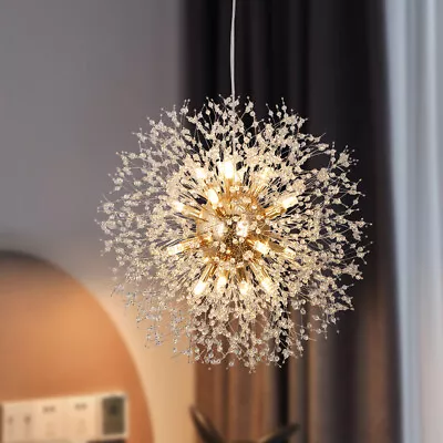 16-Light Dandelion Chandelier Crystal Firework Pendant Lamp Ceiling Light G9 UK • £119.99