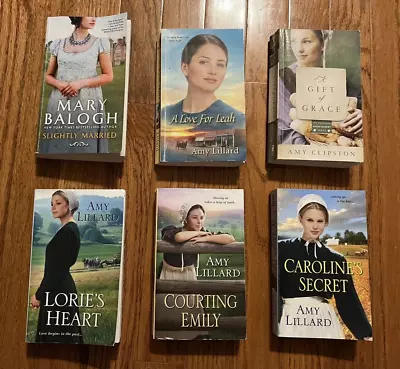 Paperback Lot Of 6 Amish Religious Amy Lillard Mary Balogh Amy Clipston • $10
