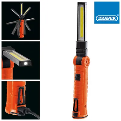 Draper 19184 3w Usb Rechargeable Cob Led Inspection Lamp Work Light & Smd Torch • £15.61