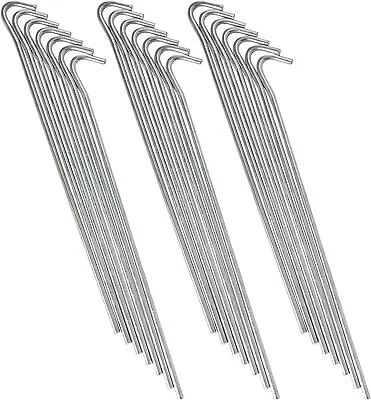 $9.90 • Buy 10Pcs Heavy Duty Tent Pegs Steel Ground Camping Stakes Outdoor Nail 8x300mm 