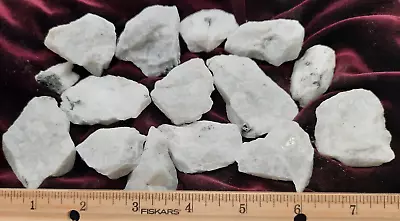 Lot Of 14 Rough Moonstone Specimens Tumbling Rocks Minerals Decoration • $7.95