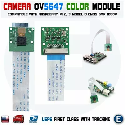 Camera Module 1080p Compatible Raspberry Pi 2 3 Model B Mini FullHD Video 5Mp US • $6.78