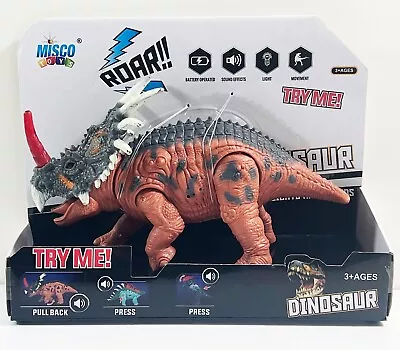 Styracosaurus (Electronic Deluxe Misco Toys) Roaring  Dinosaur Lights Up Red • $19.99