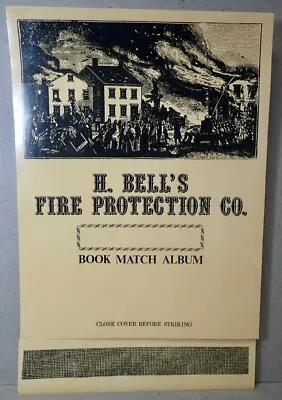 Vtg H. Bell's Fire Protection Co. Book Match Album Empty NOS Holds 105 Plus • $17.16