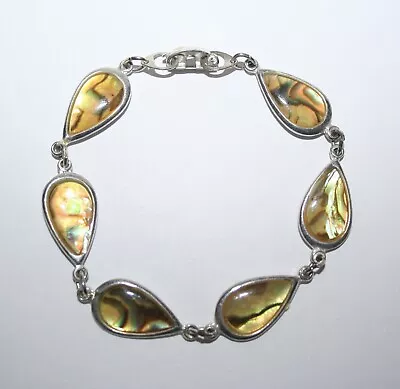 Vintage Abalone Shell 6 3/4” Short Length Bracelet (new & Unused) • £12.99