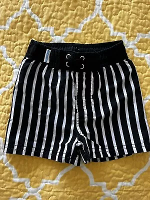 Rugged Butts Baby Boy 6-12 Months Black And White Swim Trunks • $7.99