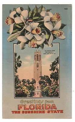 Postcard FL Lake Wales Greetings From Florida Singing Towers The Sunshine State • $4.85