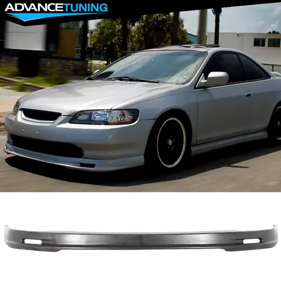 Fits 98-00 Honda Accord Coupe Mugen Style Unpainted Front Bumper Lip Spoiler -PP • $66.98
