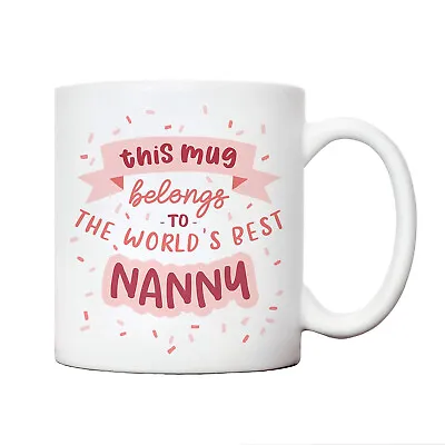 Worlds Best Nanny Mug Nanny Gift Present Birthday Mug • £7.99